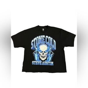 NWOT Stone Cold Steve‎ Austin Cropped WWE Tee 2XB